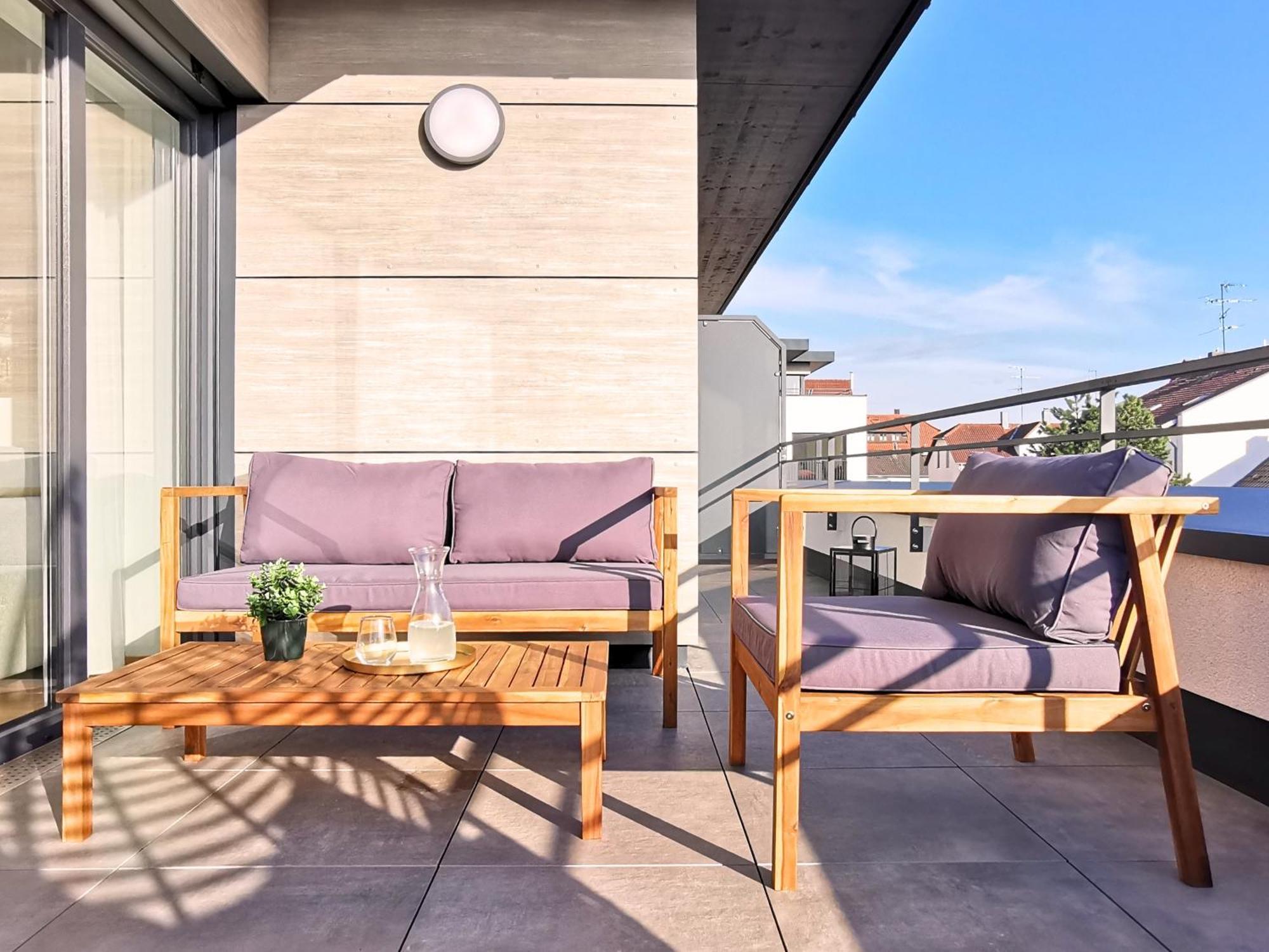 Apartamento Fynbos Penthouse Deluxe, Balkon, Parkplatz Straubing Exterior foto